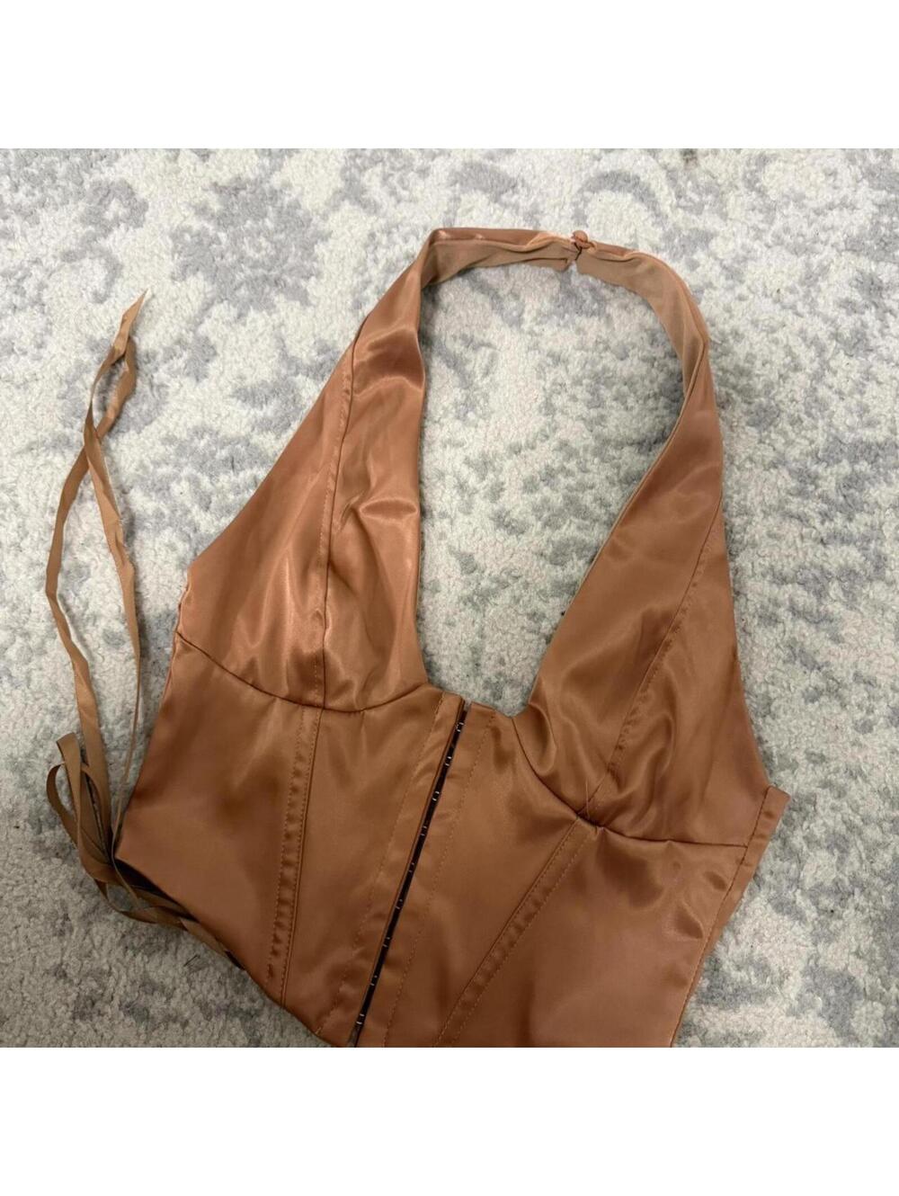 Oh Polly Women's Tan and Brown Corset